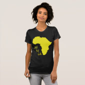 Funky Yellow Africa Map T-Shirt (Vorne ganz)