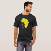 Funky Yellow Africa Map T-Shirt (Vorne ganz)