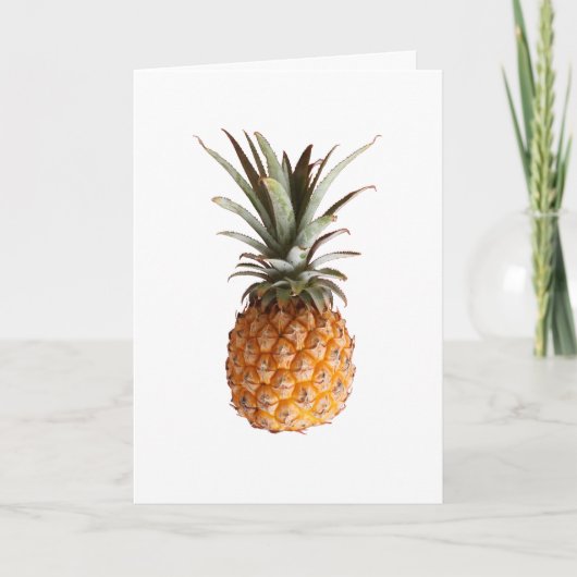Funky Yellow Ananas Ihre Text-Grußkarte Karte (Vorderseite)