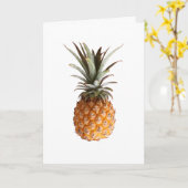Funky Yellow Ananas Ihre Text-Grußkarte Karte (Gelbe Blume)