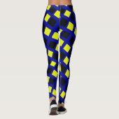Funky Yellow Black Blocks Leggings (Rückseite)
