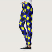 Funky Yellow Black Blocks Leggings (Links)