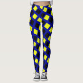 Funky Yellow Black Blocks Leggings (Vorderseite)