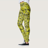 Funky Yellow Black Busy Print Leggings (Links)