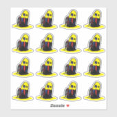 Funky Yellow Man - Custom Cut Vinyl Stickers Aufkleber (Blatt)