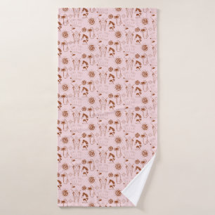 Funky Yoga Pattern Badehandtuch