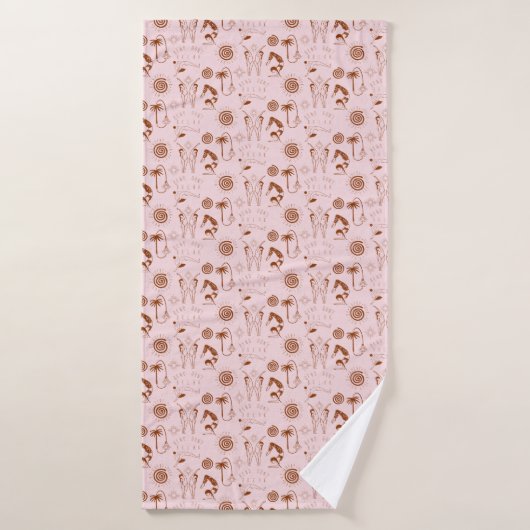 Funky Yoga Pattern Badehandtuch (Badehandtuch)