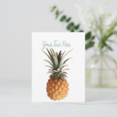 Funky Yummy Pineapard Postcard Postkarte (Stehend Vorderseite)