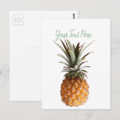 Funky Yummy Pineapard Postcard Postkarte (Vorne/Hinten)