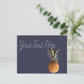 Funky Yummy Pineapard Postcard Postkarte (Stehend Vorderseite)