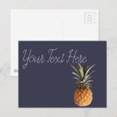 Funky Yummy Pineapard Postcard Postkarte (Vorne/Hinten)