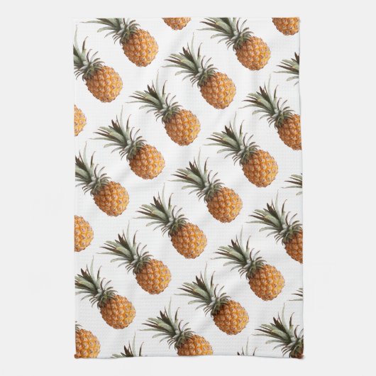 Funky Yummy Pineapples Geschirrtuch (Vertikal)
