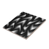 Funky Zebra Abstrakt Black und White Fliese (Seite)
