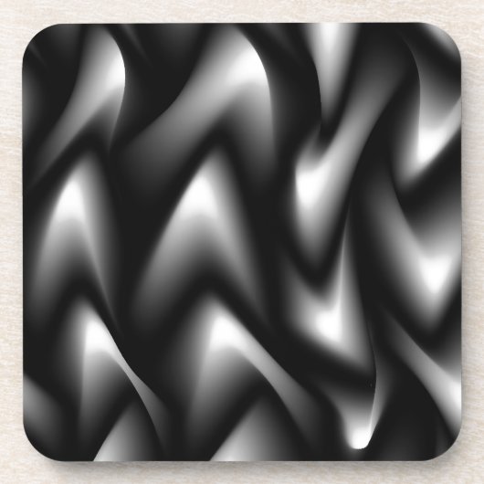 Funky Zebra Abstrakt Black und White Getränkeuntersetzer (Vorderseite)
