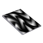 Funky Zebra Abstrakt Black und White Notizblock (Rechte Seite)
