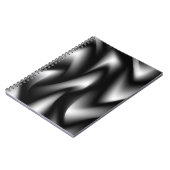 Funky Zebra Abstrakt Black und White Notizblock (Linke Seite)