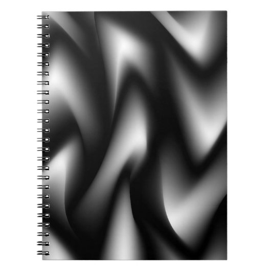 Funky Zebra Abstrakt Black und White Notizblock (Vorderseite)