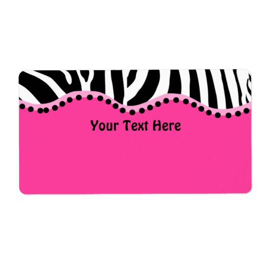 Funky Zebra Avery Label (Vorne)