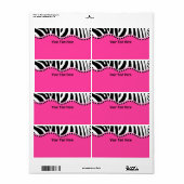 Funky Zebra Avery Label (Vorne)