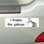 Funky Zebra-Cartoon Autoaufkleber (Auf Auto)