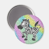 Funky Zebra Magnet (Vorderseite/Rückseite)