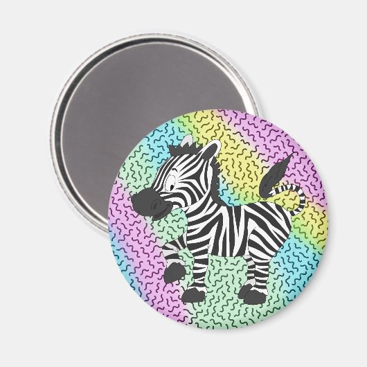 Funky Zebra Magnet (Vorderseite/Rückseite)