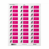 Funky Zebra mit rosa Krawatte Cartoon (Vorne)