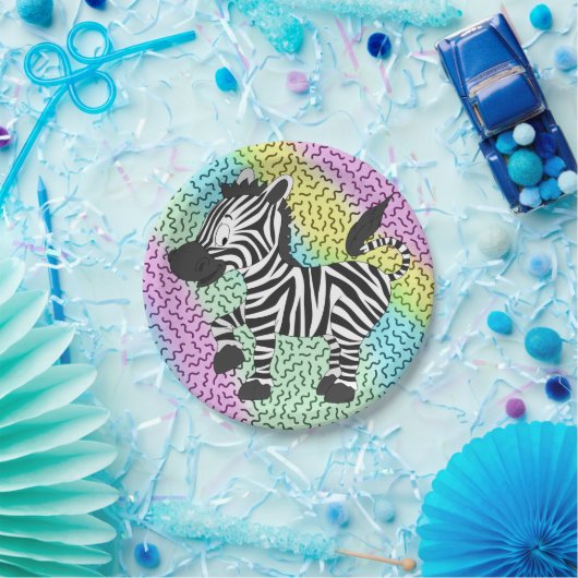 Funky Zebra Pappteller (Party)