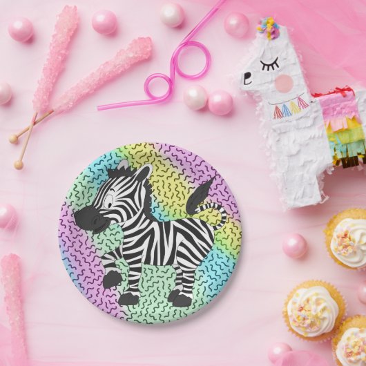 Funky Zebra Pappteller (Party)