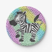 Funky Zebra Pappteller (Vorderseite)