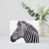 Funky Zebra Postcard Postkarte (Stehend Vorderseite)