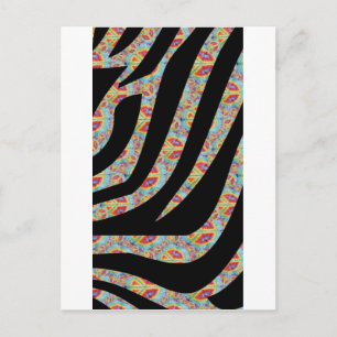 Funky Zebra Postkarte