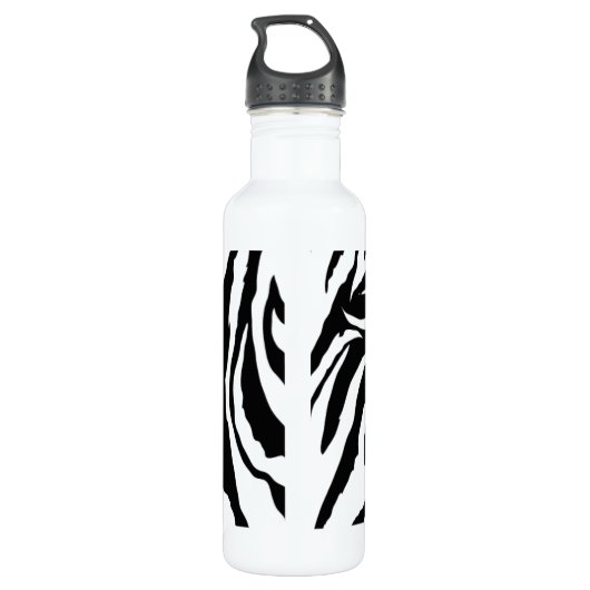 Funky Zebra Print Gym Trinkflasche (Rückseite)