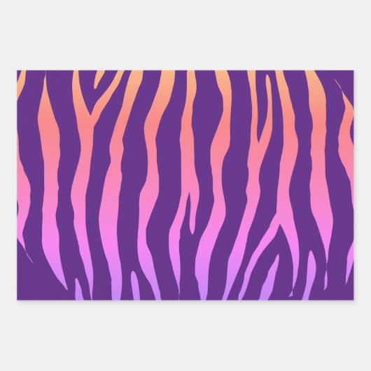 Funky zebra stripe Christmas Wrapping Paper Sheets Geschenkpapier Set (Vorderseite 3)