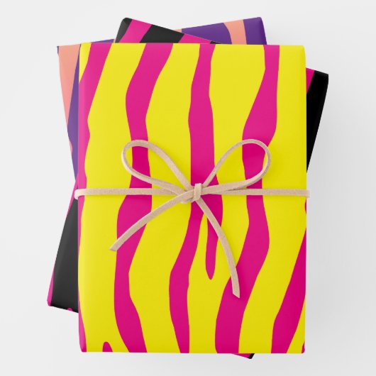 Funky zebra stripe Christmas Wrapping Paper Sheets Geschenkpapier Set (Beispiel)