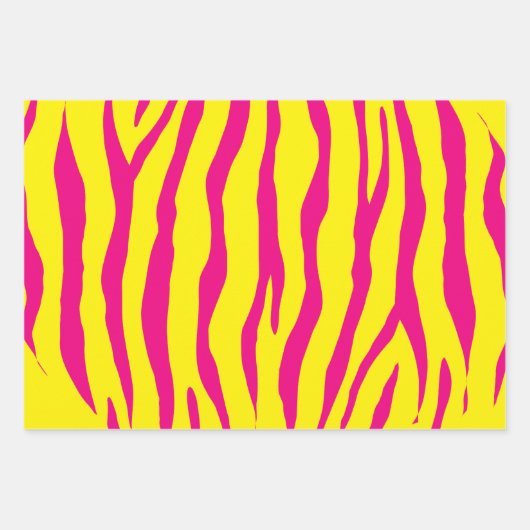 Funky zebra stripe Christmas Wrapping Paper Sheets Geschenkpapier Set (Vorderseite)