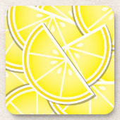 Funky Zitronenkeile! Getränkeuntersetzer (Vorderseite)