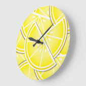 Funky Zitronenkeile! Große Wanduhr (Winkel)