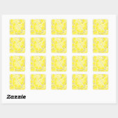 Funky Zitronenkeile! Quadratischer Aufkleber (Blatt)