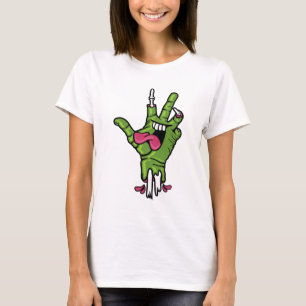 Funky Zombie Friedenshand-T-Shirt T-Shirt