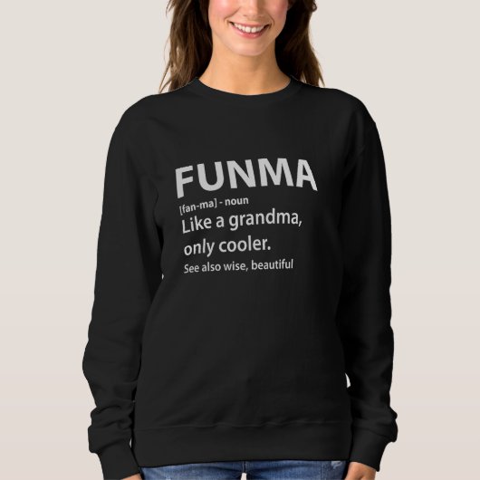Funma Definition Funny für Oma Matching Family Sweatshirt (Vorderseite)