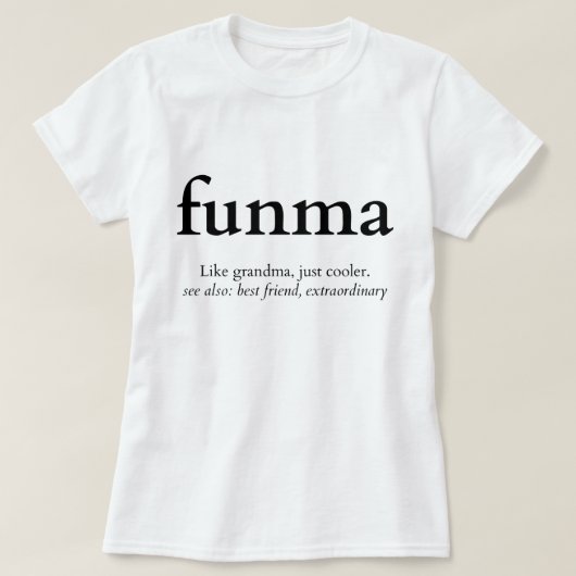 Funma Funny Oma Definition T-Shirt (Design vorne)