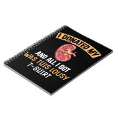 Funn Kidney Transplant Organs Humor Notizblock (Linke Seite)