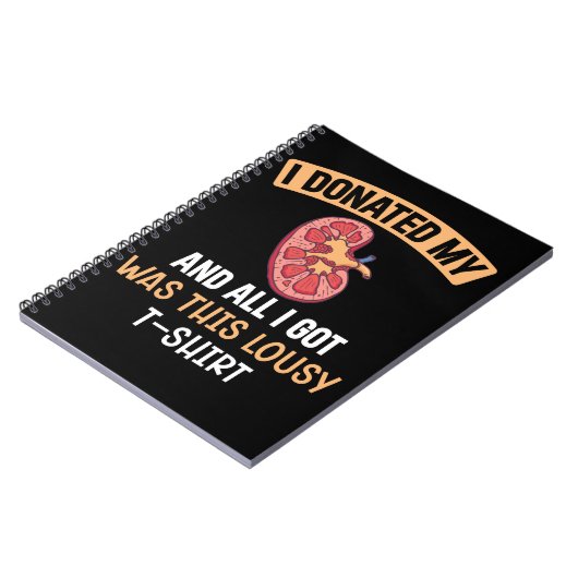 Funn Kidney Transplant Organs Humor Notizblock (Linke Seite)