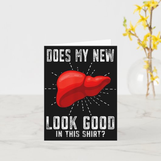 Funn My New Liver Liver Transplant Karte (Gelbe Blume)