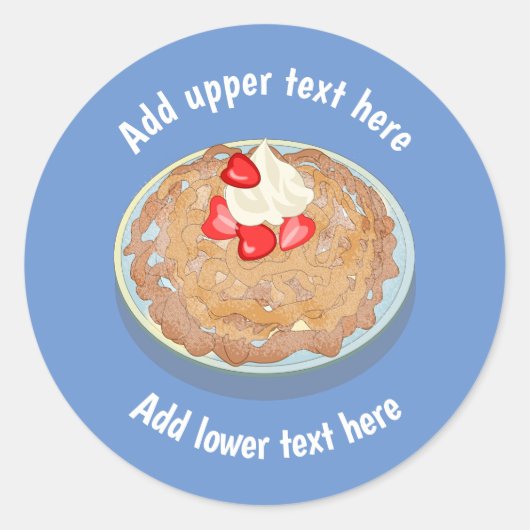 Funnel Cake Graphic - Fairground & Park Favorite C Runder Aufkleber (Vorderseite)