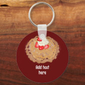 Funnel Cake Serving with Cream - Slogan hinzufügen Schlüsselanhänger (Vorderseite)