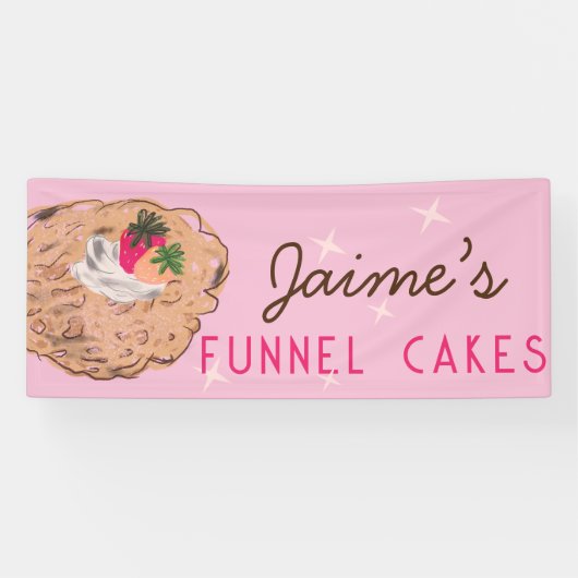 Funnel Cakes Food Truck Baker Business Banner (Horizontal)