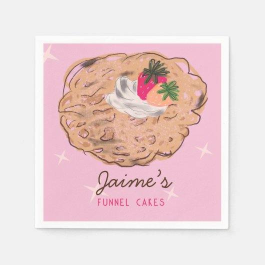 Funnel Cakes Food Truck Baker Business Serviette (Vorderseite)