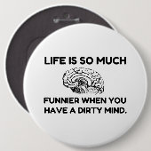 Funnier Dirty Mind Button (Vorne & Hinten)